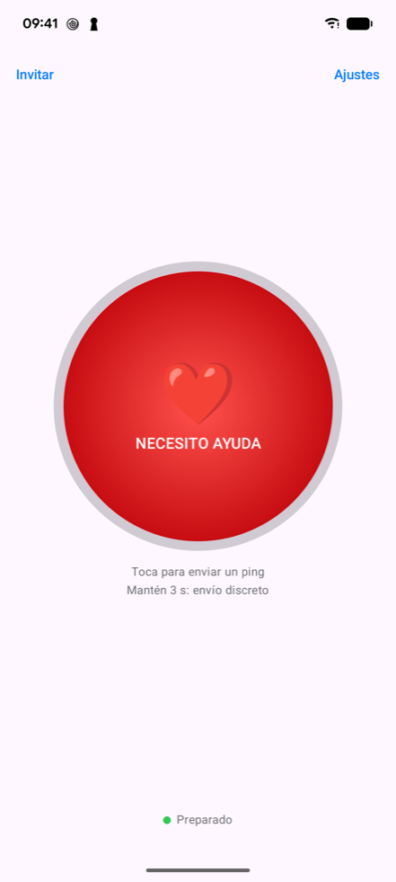 Pantalla de inicio de Ping! en un móvil Android