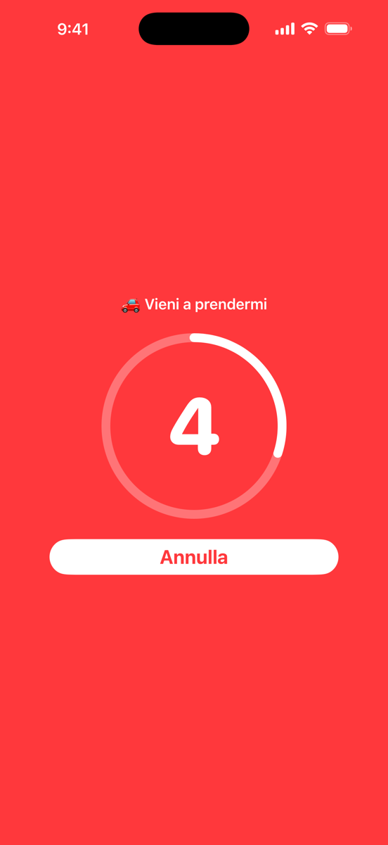 Conto alla rovescia di 5 secondi con annulla