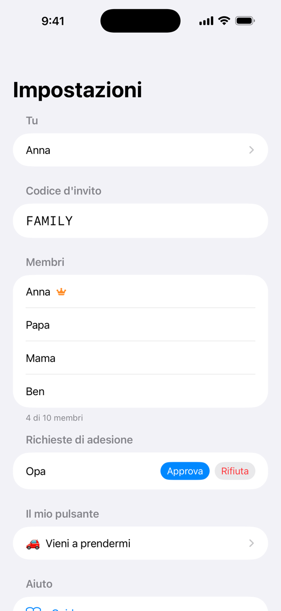 Impostazioni: membri e approvazione delle richieste
